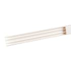 Planet Wattohm - Moulure Keva 50mmx20mm - Fond+couvercle-3 compartiments-Longueur 2m-Blanc Artic