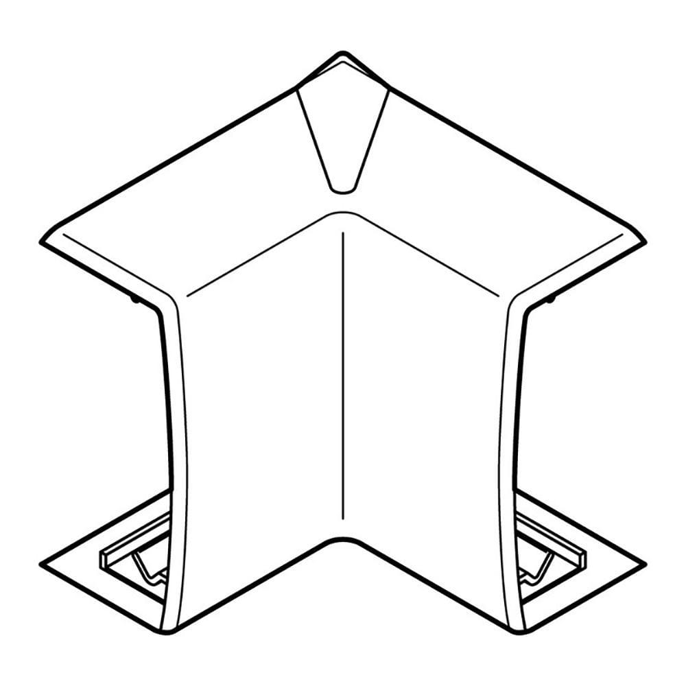 Planet Wattohm - Angle intérieur Variasouple +ou-7° pour moulure Keva 50mmx20mm -PVC Blanc Artic