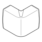 Planet Wattohm - Angle extérieur Variasouple +ou-7° pour moulure Keva 75mmx20mm -PVC Blanc Artic