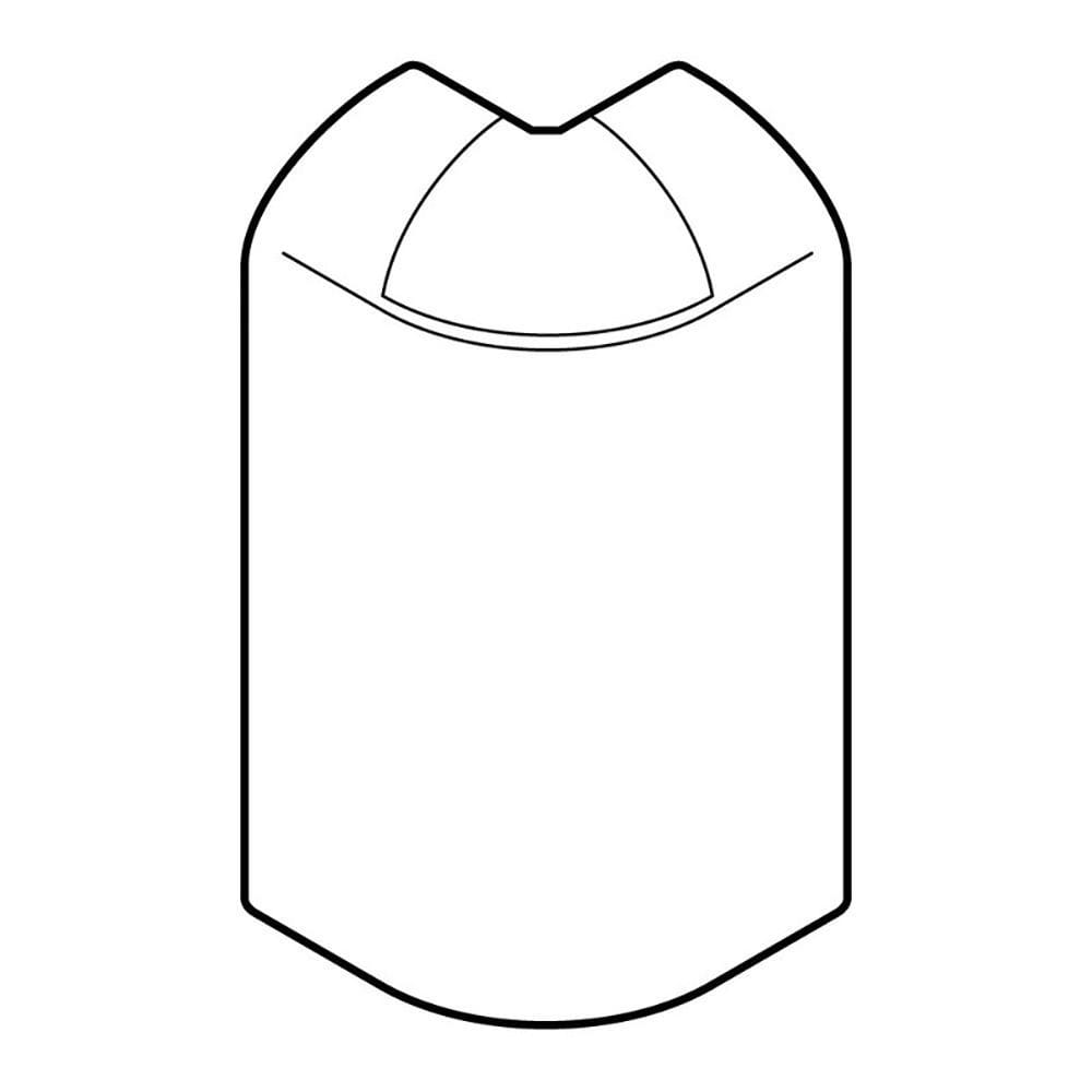 Planet Wattohm - Angle extérieur variable +ou-10° pour plinthe Keva 80mmx20mm - PVC Blanc Artic