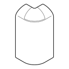 Planet Wattohm - Angle extérieur variable +ou-10° pour plinthe Keva 80mmx20mm - PVC Blanc Artic