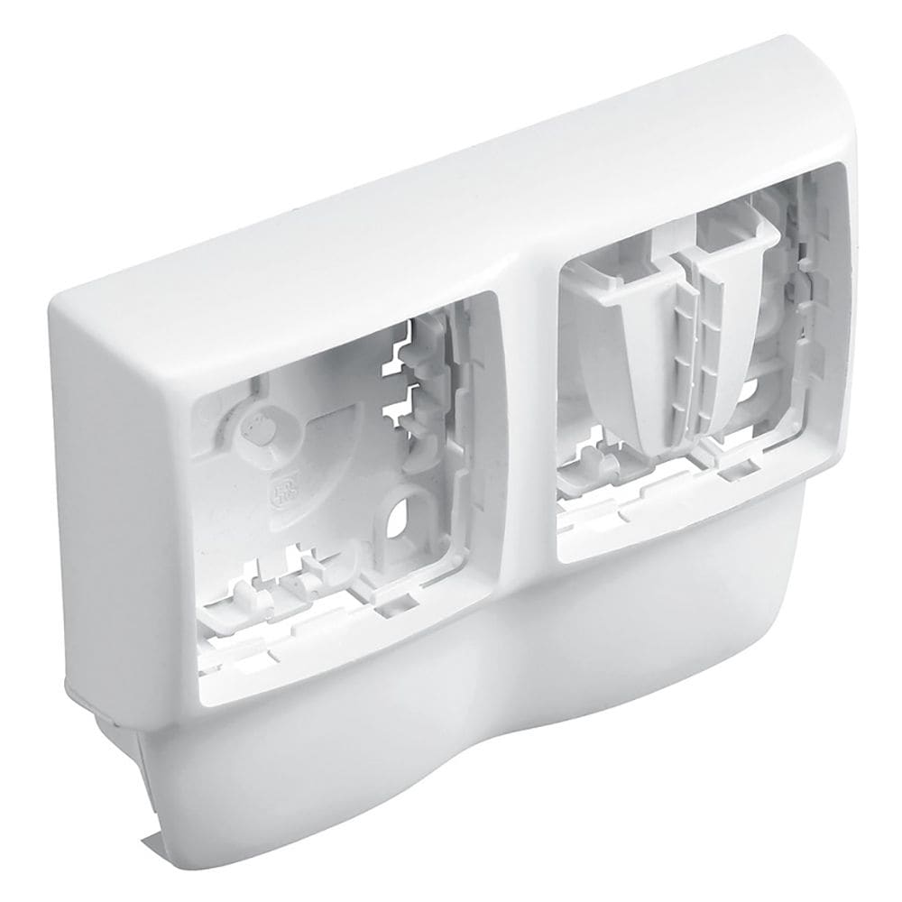 Planet Wattohm - Cadre double Appareillage Saillie Legrand 20, 22x12mm-Pour moulure Keva 22x12mm