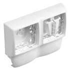 Planet Wattohm - Cadre double Appareillage Saillie Legrand 20, 22x12mm-Pour moulure Keva 22x12mm