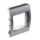 Planet Wattohm - Cadre pour montage appareillage sur corniche Logix 80x80-PVC couleur Aluminium