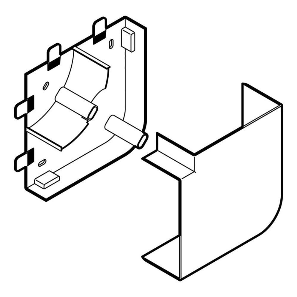 Planet Wattohm - Angle plat - Pour goulotte Logix et Logix ZH 85x50mm - Blanc Artic