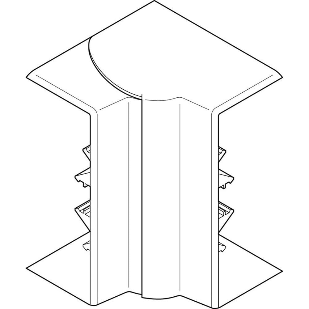 Planet Wattohm - Angle intérieur variable 80° à 120° - Pour goulotte Logix 160x50mm - Blanc Artic