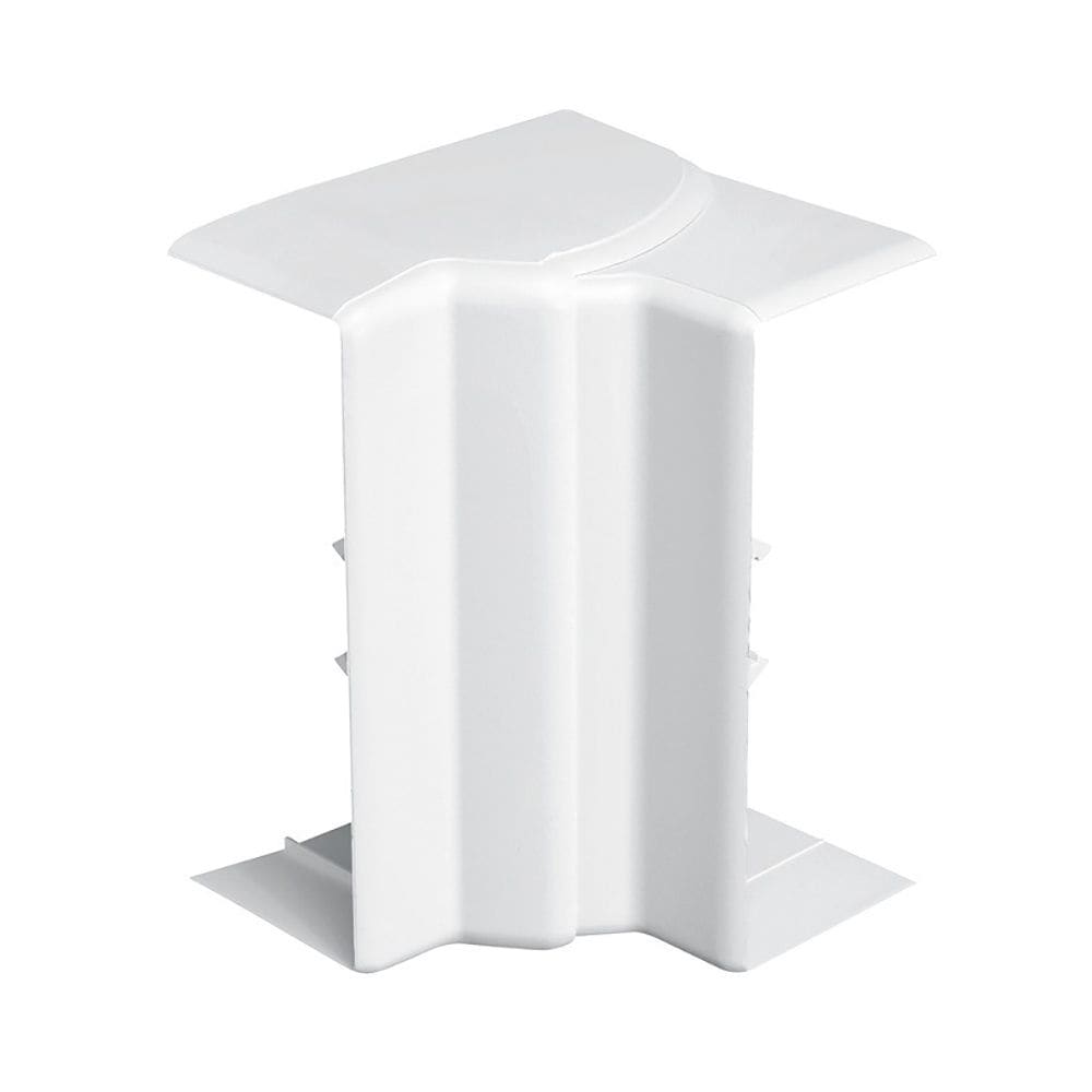 Planet Wattohm - Angle intérieur variable 80° à 120° - Pour goulotte Logix 50x50mm - Blanc Artic
