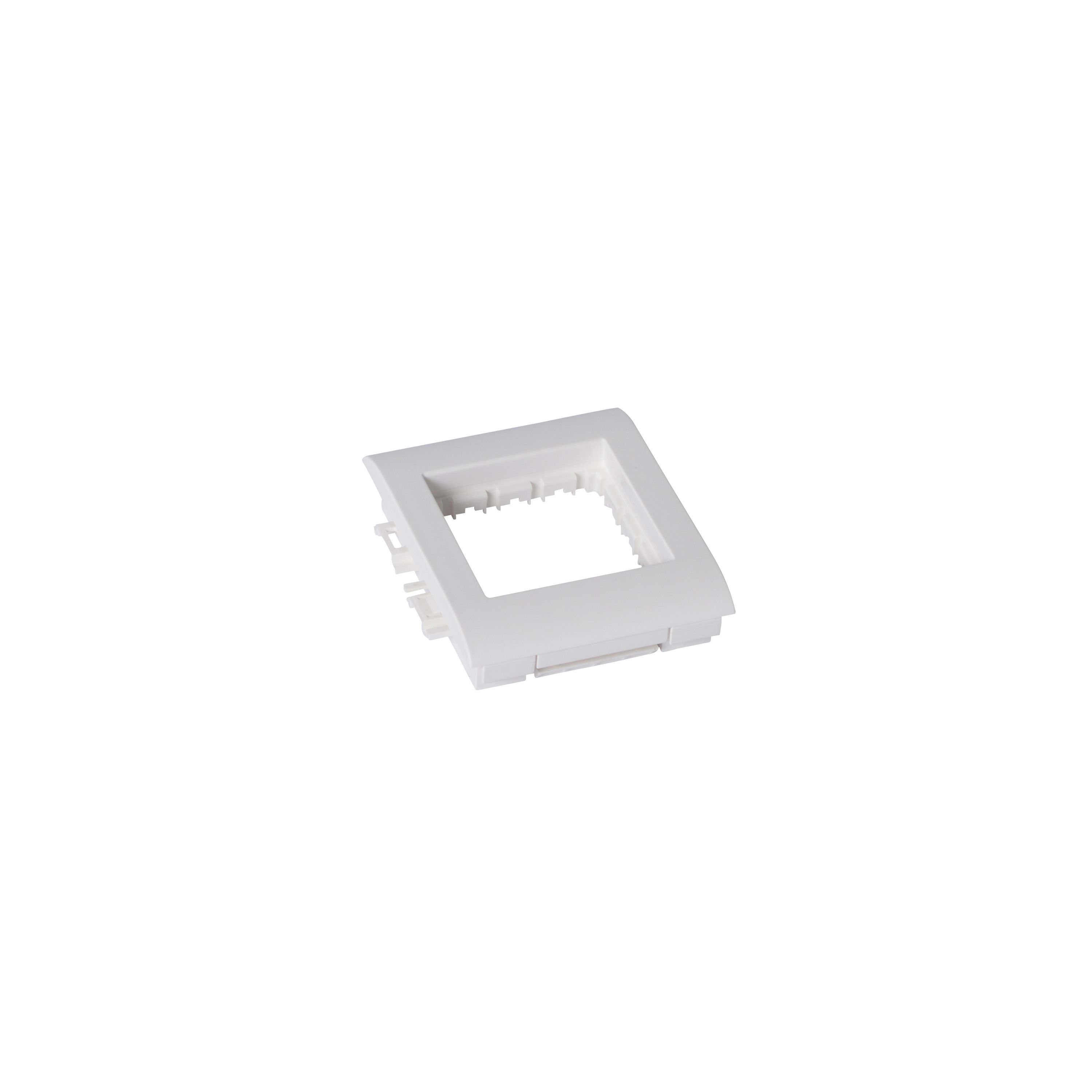 Planet Wattohm - Support appareillage Logix-1 poste-Largeur 80mm-Pour Logix Universel et ZH-Blanc