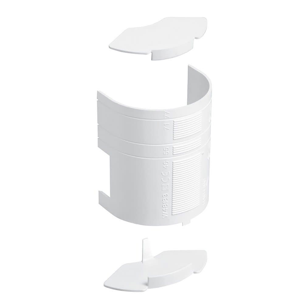 Planet Wattohm - Fond d'angle extérieur VDI-Pour goulottes Logix 45 sauf 50x50mm-PVC Blanc Artic