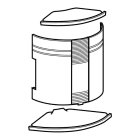 Planet Wattohm - Fond d'angle extérieur VDI - Pour goulottes Logix Universel - PVC Blanc Artic