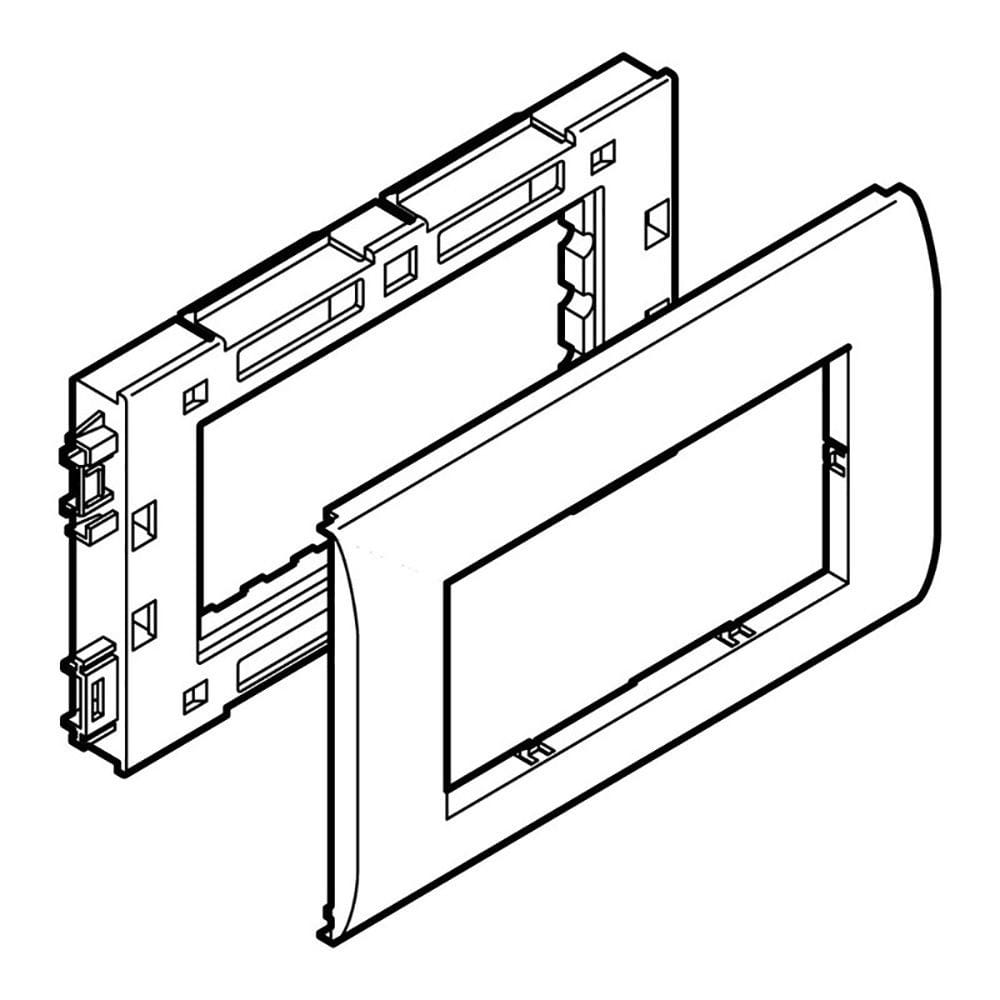 Planet Wattohm - Support appareillage Logix-2 postes-Largeur 80mm-Pour Logix Universel aluminium