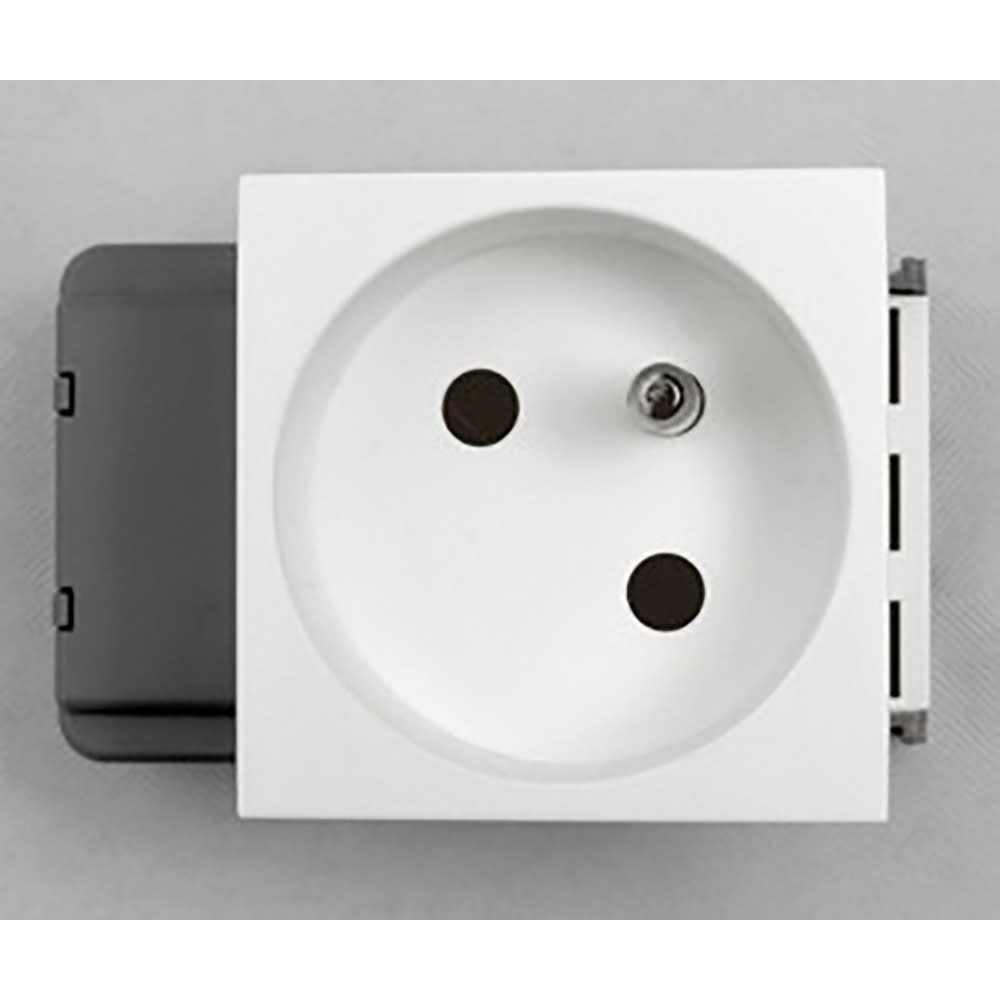 Planet Wattohm - Prise 2P+T Logix - 2 modules - 16A - 250V - Bornes auto