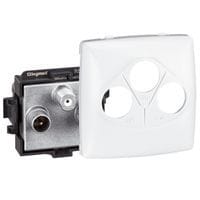 Planet Wattohm - PriseTV/FM/SAT composable blanc