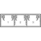 Goulotte Logix 45-160x50-3 compartiments-2m-Livre sans couvercle-PVC Blanc Artic