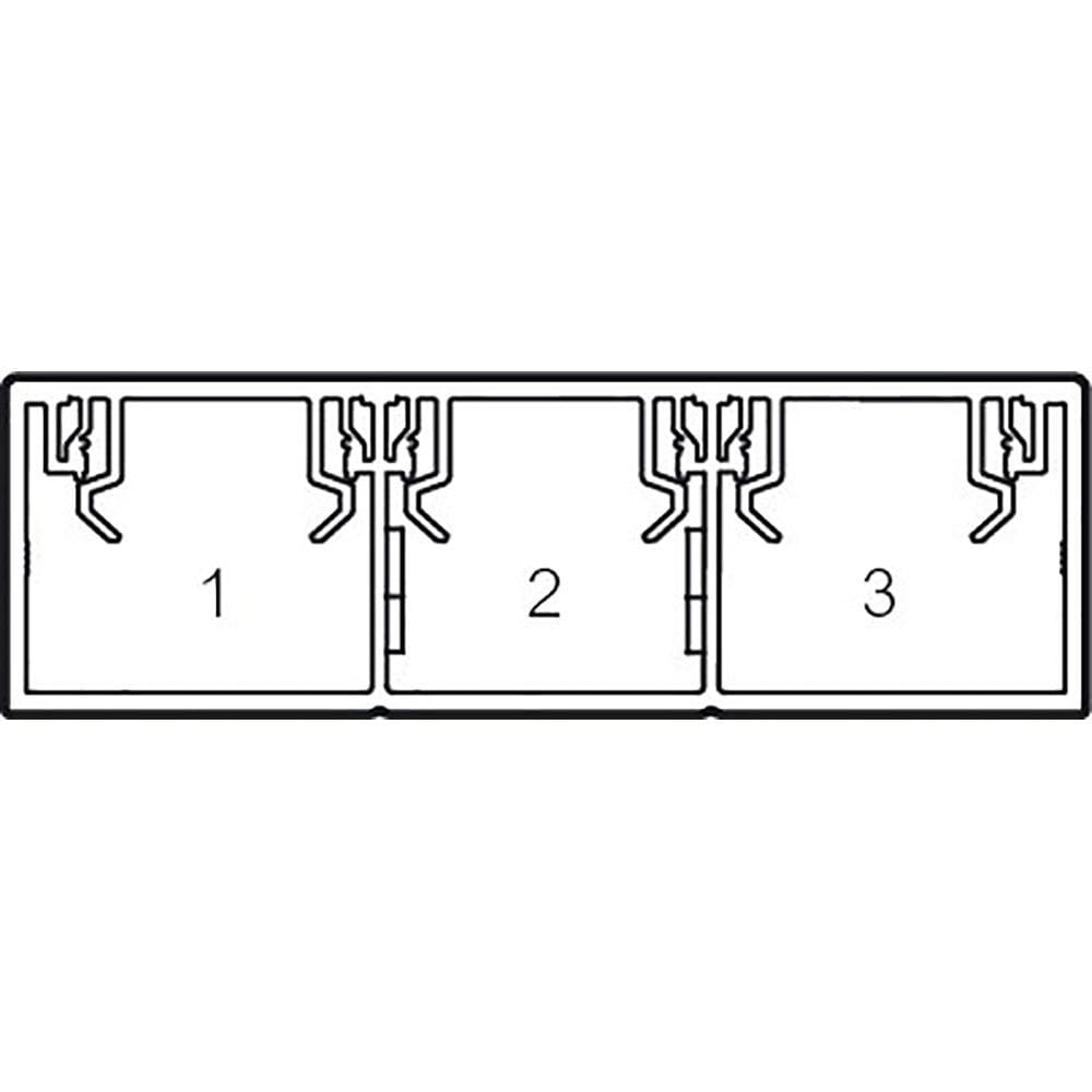 Planet Wattohm - Goulotte Logix 45-160x50-3 compartiment-Livré sans couvercle-PVC Alumnic RAL9006