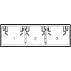 Planet Wattohm - Goulotte Logix 45-160x50-3 compartiment-Livré sans couvercle-PVC Alumnic RAL9006