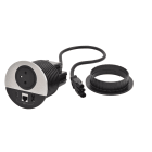 Planet Wattohm - Disq80 Incara 2P+T + USB A+C + RJ45 + cordon connecteur Wieland - métal