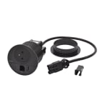 Planet Wattohm - Disq80 Incara 2P+T + USB A+C + sortie câble + cordon connecteur Wieland - noir
