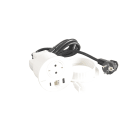 Planet Wattohm - Disq80 Incara 2P+T Schk + USB A+C + sortie de câble + cord 2m fiche 2P+T - blanc