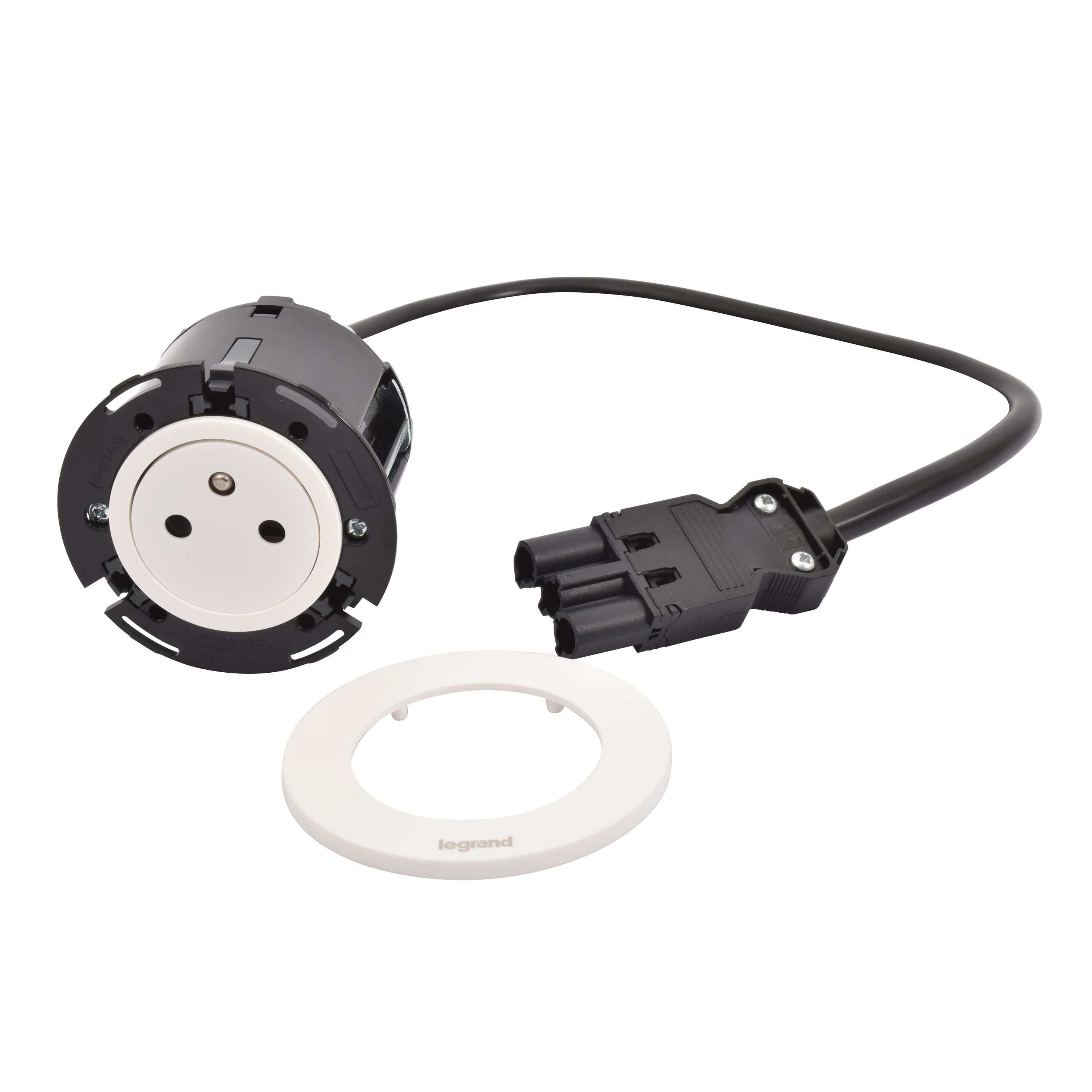 Planet Wattohm - Disq60 Incara 2P+T Surface et cordon avec connecteur Wieland - blanc