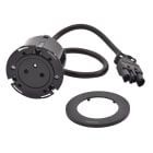 Planet Wattohm - Disq60 Incara 2P+T Surface et cordon avec connecteur Wieland - noir