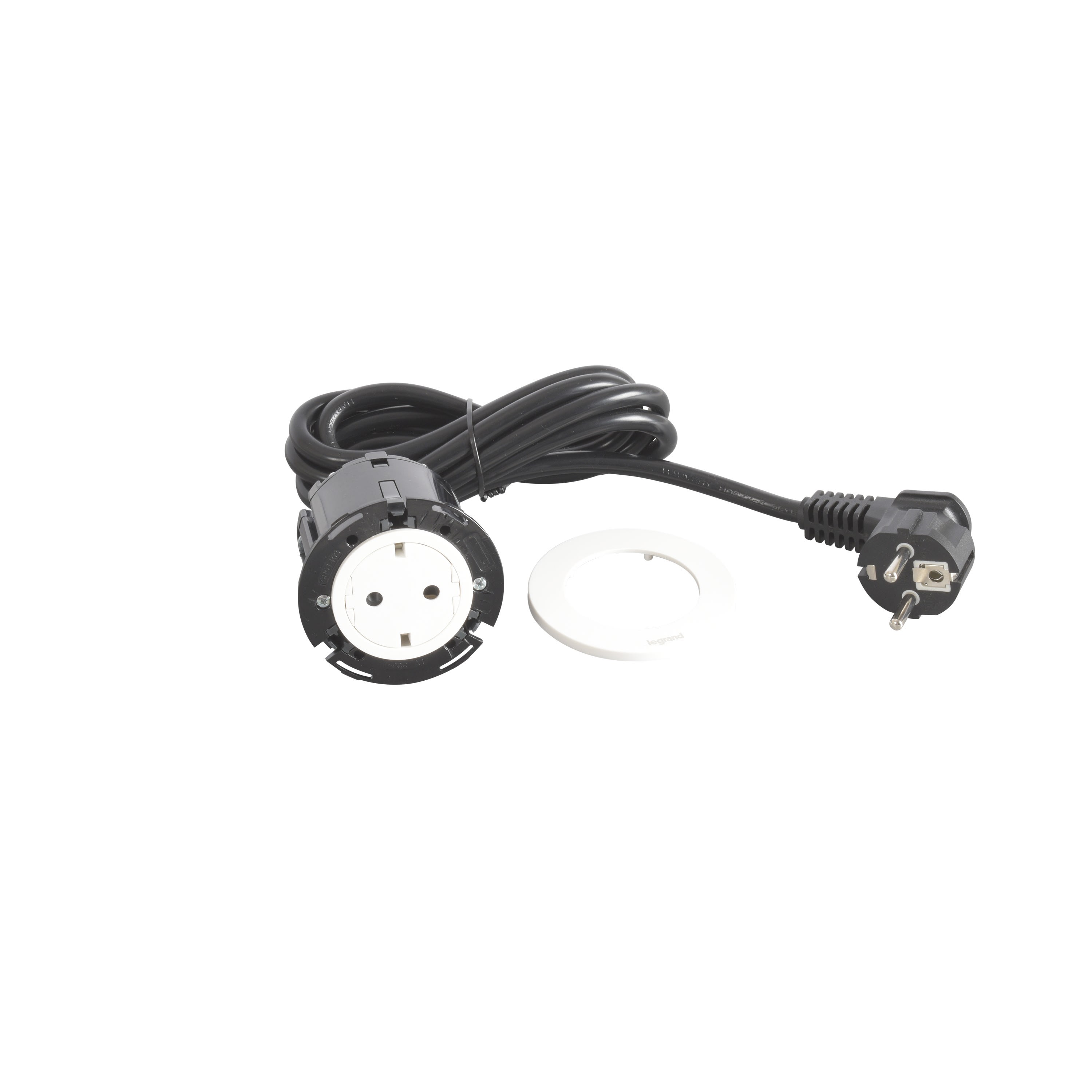 Planet Wattohm - Disq60 Incara 2P+T Schuko Surface et cordon 2m - blanc