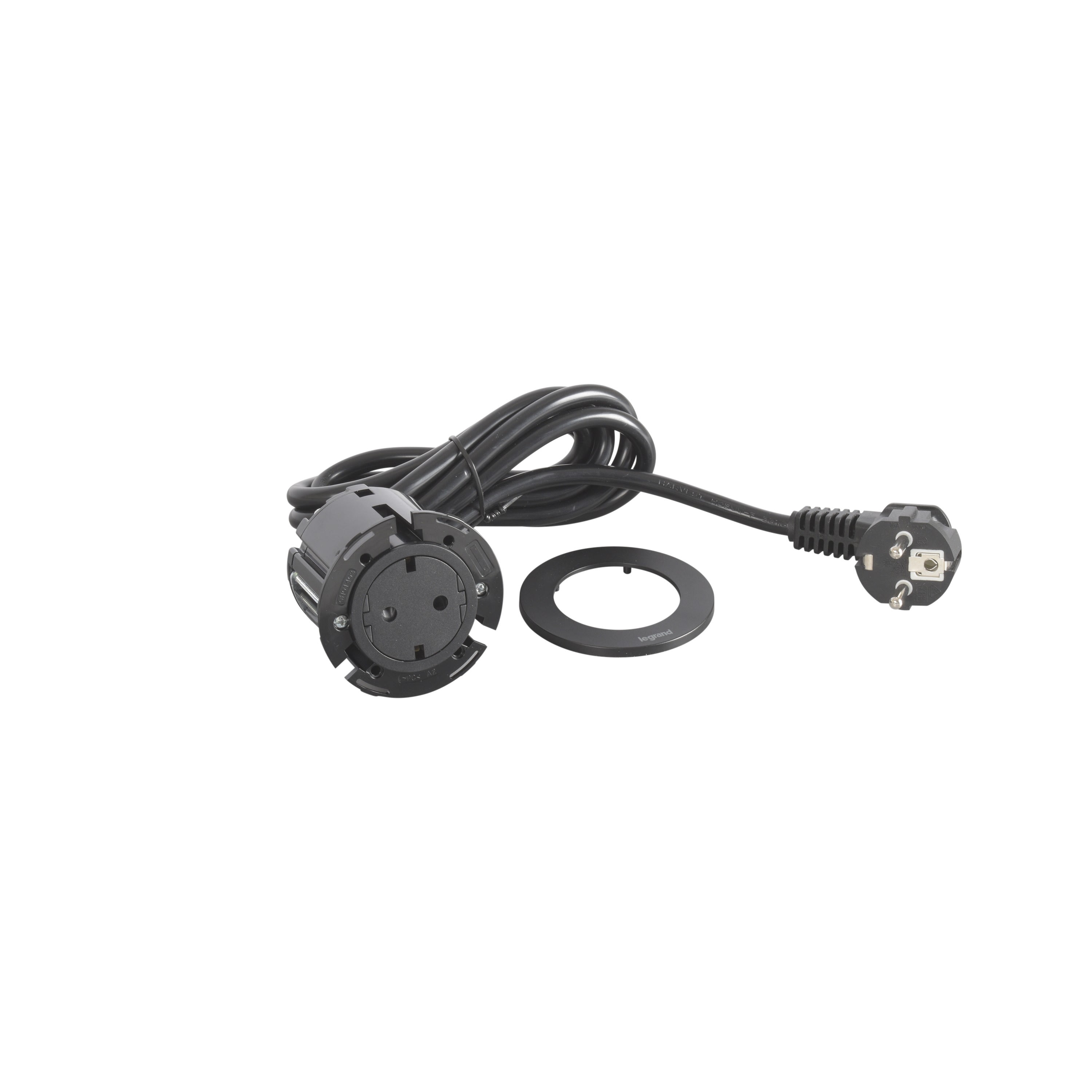 Planet Wattohm - Disq60 Incara 2P+T Schuko Surface et cordon 2m - noir