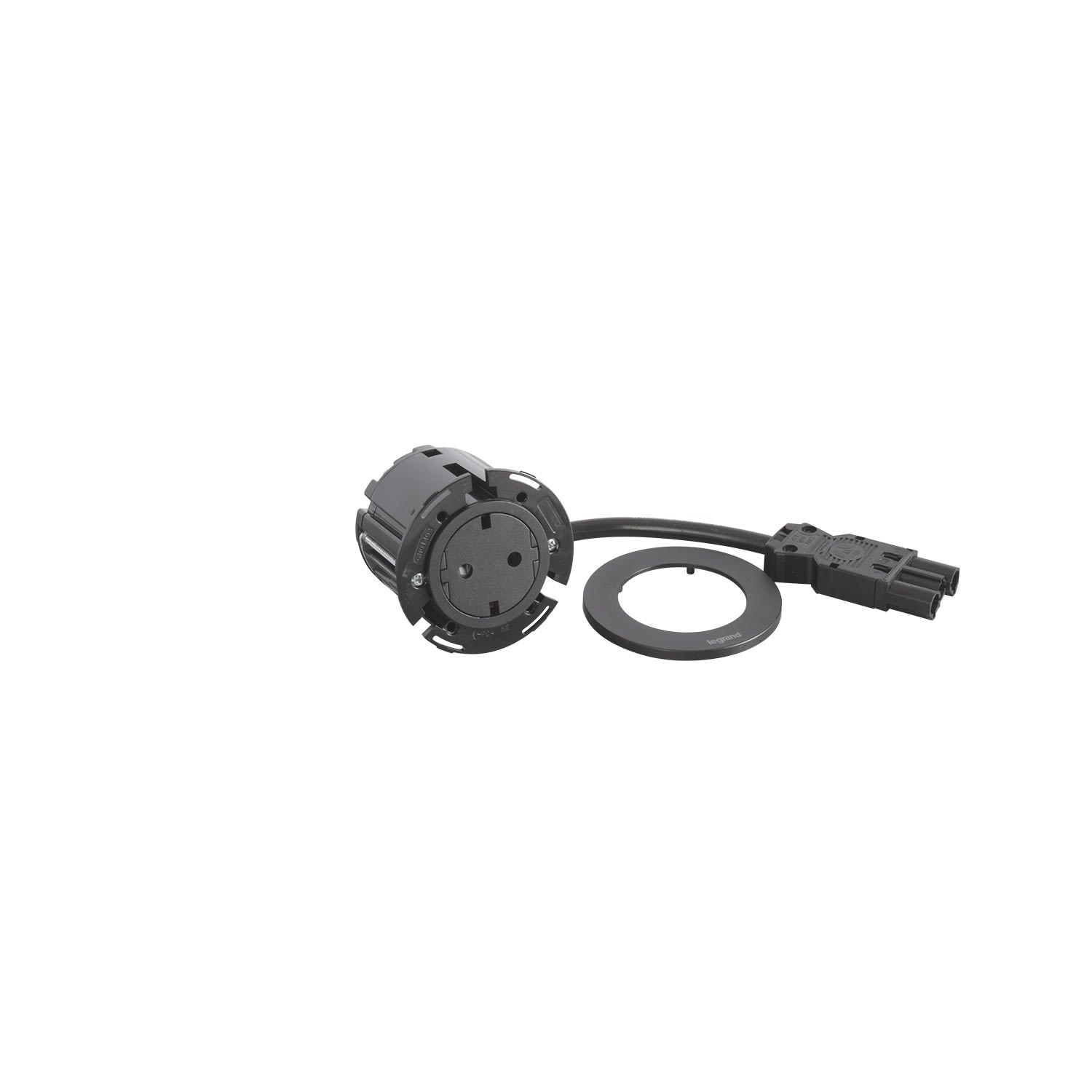 Planet Wattohm - Disq60 Incara 2P+T Schuko Surface et cordon 2m Wieland - noir