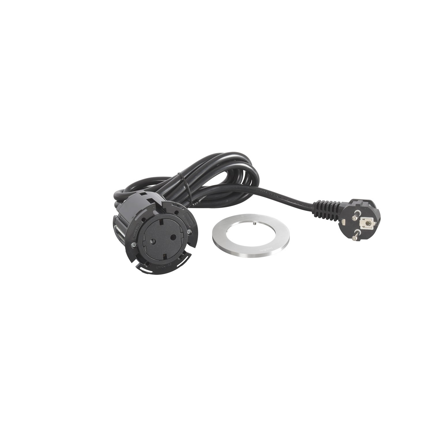 Planet Wattohm - Disq60 Incara 2P+T Schuko Surface et cordon 2m - métal