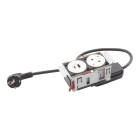 Planet Wattohm - Disq'In Incara 2 postes 2P+T Schuko + USB A+C + cordon 2m - blanc