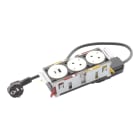 Planet Wattohm - Disq'In Incara 3 postes 2x2P+T Schuko + USB A+C + cordon 2m - blanc