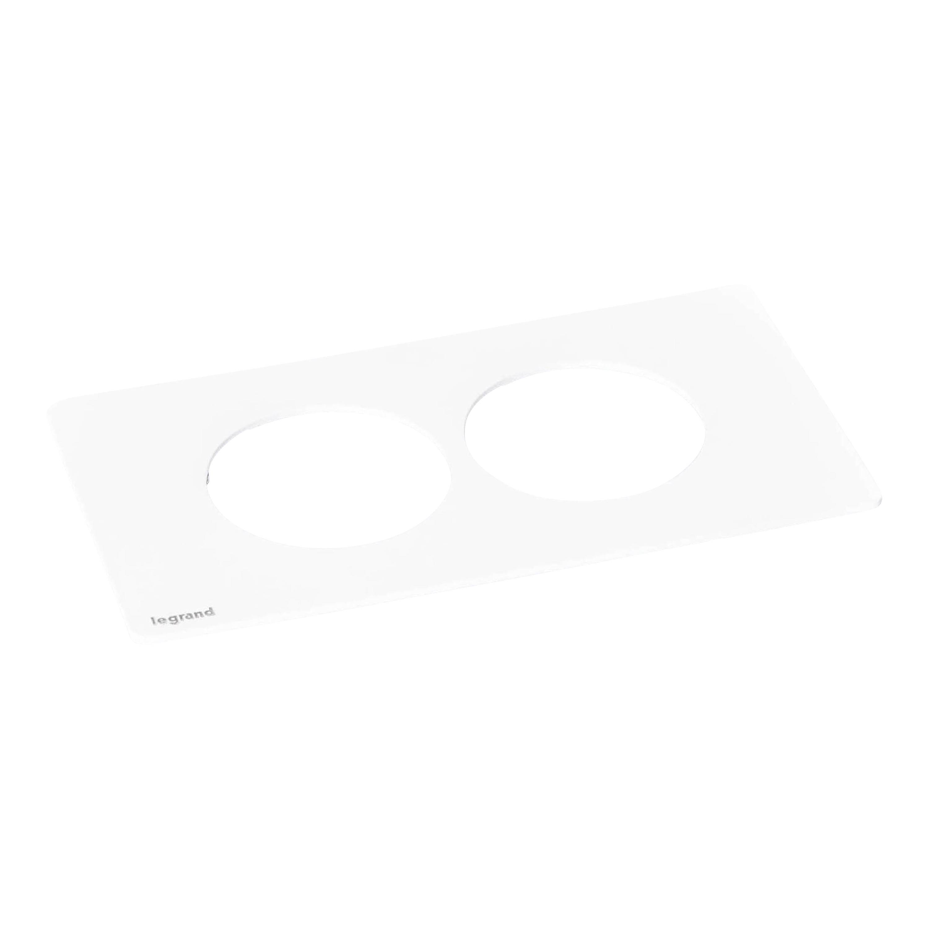 Planet Wattohm - Plaque Disq'In Incara 2 postes blanc