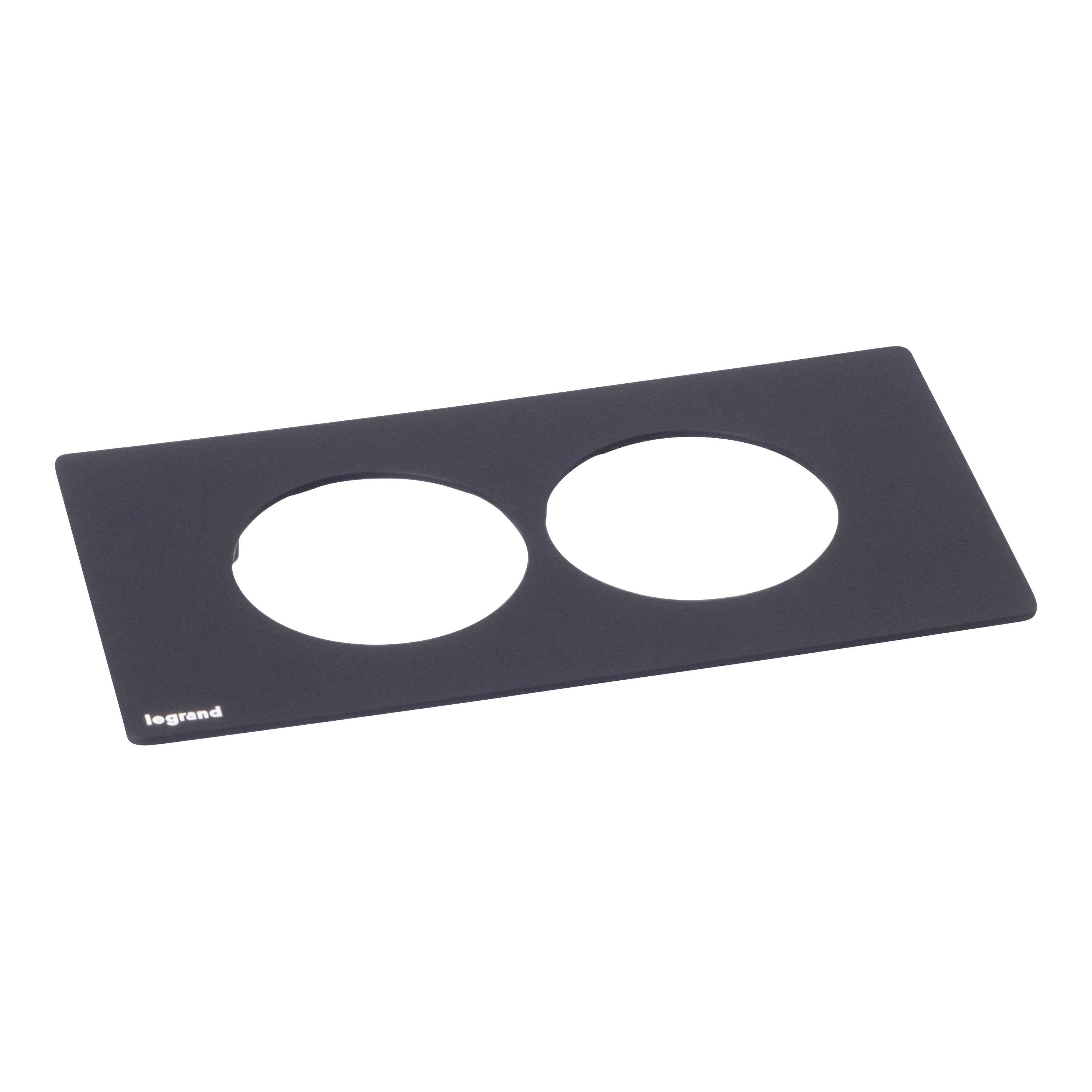 Planet Wattohm - Plaque Disq'In Incara 2 postes noir