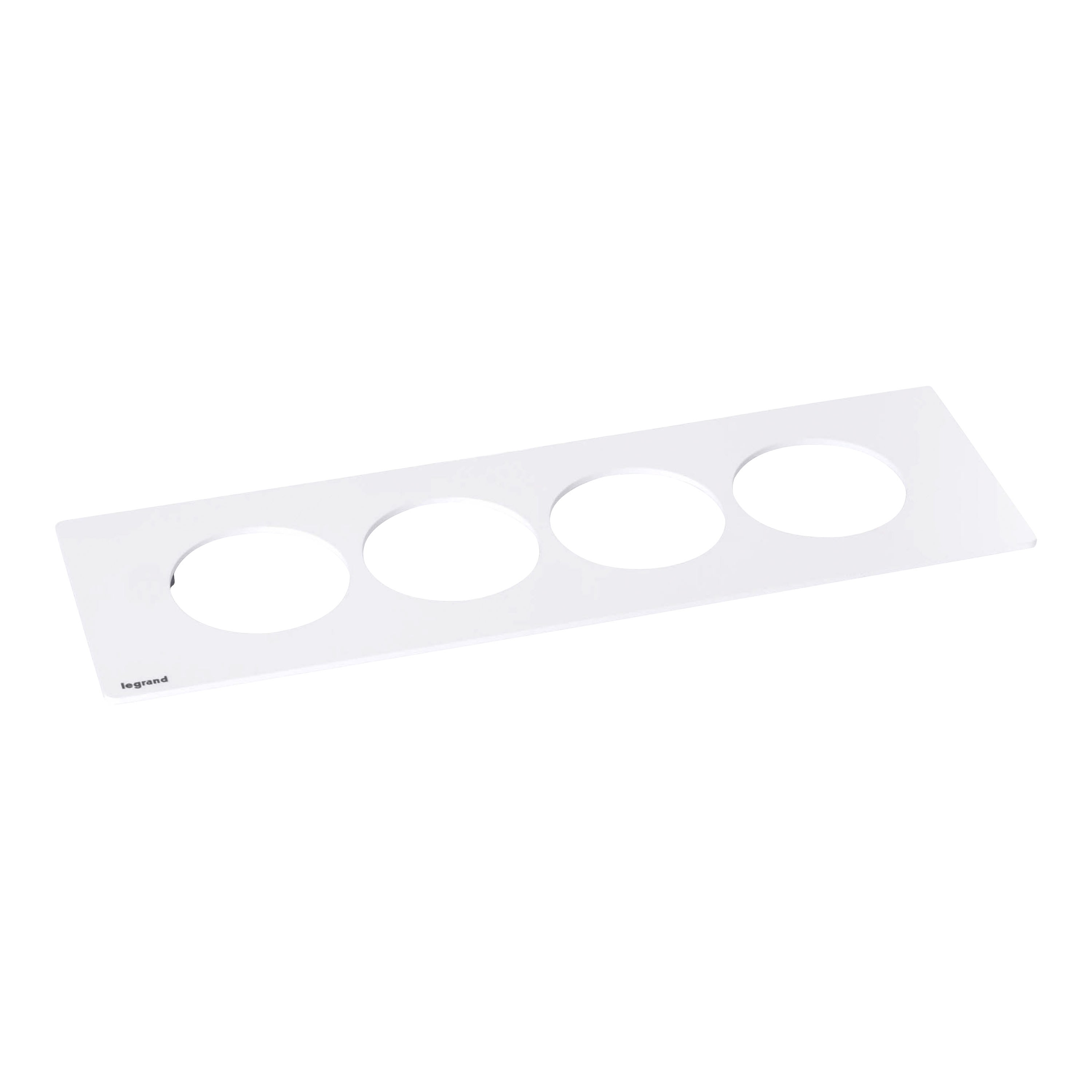 Planet Wattohm - Plaque Disq'In Incara 4 postes blanc
