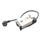 Planet Wattohm - Prise Multilink Incara horizontal 2P+T Schuko + USB A+C- cord 2m - blanc