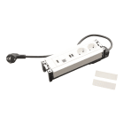 Planet Wattohm - Prise Multilink horiz. 2x2P+T Schuko + USB A+C + 1 RJ45 + HDMI - cord 2m - blanc
