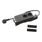 Planet Wattohm - Prise Multilink Incara horizontal 2x2P+T Schuko + USB A+C - cord 2m - noir