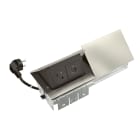 Planet Wattohm - Pop up Incara 2x2P+T Surface-2 prise USB Type-A+C - 2x4 modules Aluminium brossé