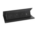 Planet Wattohm - Pop up Incara 3x2P+T Surface-chargeur USB Type-A+C - 8 modules Aluminium brossé