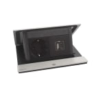 Planet Wattohm - Pop up Incara 2P+T Schuko + prise USB Type-A+C - cordon 2m - 4 modules inox