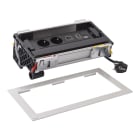 Planet Wattohm - Prise Flip-up 2x2P+T Schuko + USB A+C + RJ45 + HDMI - 8 mod - cordon 2m - métal