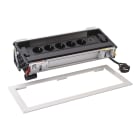 Planet Wattohm - Prise Flip-up 5x2P+T Schuko + prise USB Type-A+C - 12 mod - cordon 2m - métal