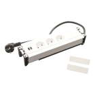 Planet Wattohm - Prise Multilink vertical pour mur 3x2P+T Schuko + USB A+C - cordon 2m - blanc