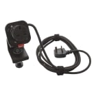 Planet Wattohm - Prise Electr'on 2P+T BS Incara 1 poste - cordon 2,5m fiche BS - noir