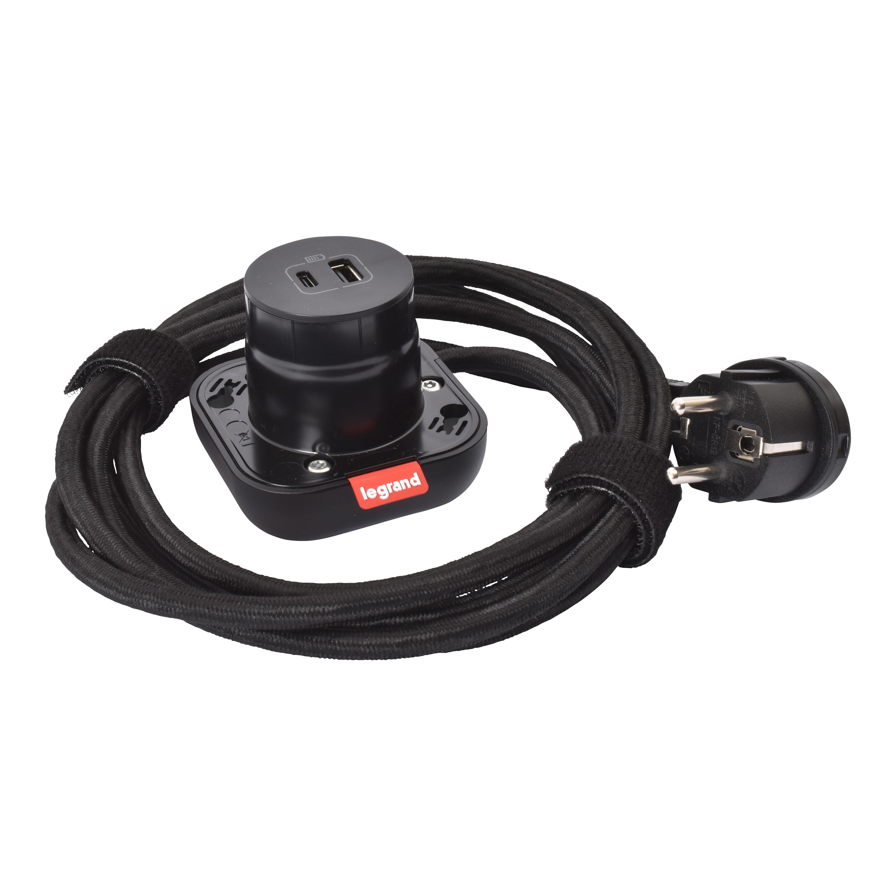 Planet Wattohm - Chargeur USB Type-A+C Electr'On Incara 1 poste - noir