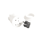 Planet Wattohm - Disq80 Incara 2P+T BS + USB A+C + RJ45 + cordon 2m fiche BS1363 - blanc