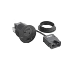 Planet Wattohm - Disq80 Incara 2P+T BS + USB A+C + RJ45 + cordon 2m fiche Intersoc - noir