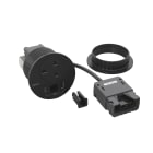 Planet Wattohm - Disq80 Incara 2P+T BS + USB A+C + sortie câble + cordon 2m fiche Intersoc - noir