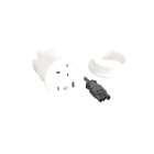 Planet Wattohm - Disq80 Incara 2P+T BS + USB A+C + RJ45 + cordon 0,5m fiche Wieland - blanc