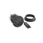 Planet Wattohm - Disq80 Incara 2P+T BS + USB A+C + RJ45 + cordon 0,5m fiche Wieland - noir